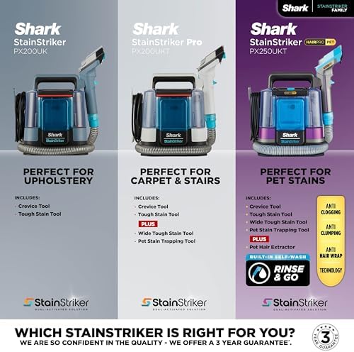 Shark StainStriker – Pet Başlıklı, Koltuk Yıkama ve Leke Çıkarma Makinesi PX200EUT - Görsel 6
