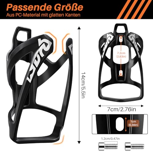 Teamkio 2er-Pack Flaschenhalter Fahrrad für 0.5-1L Flaschen, Inkl.Werkzeug – Ansicht 4