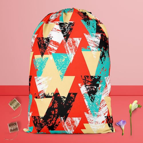 Image of ArtzFolio Triangled D2 | Reusable Sack Bag | Bag for Gym, Storage, Vegetable & Travel