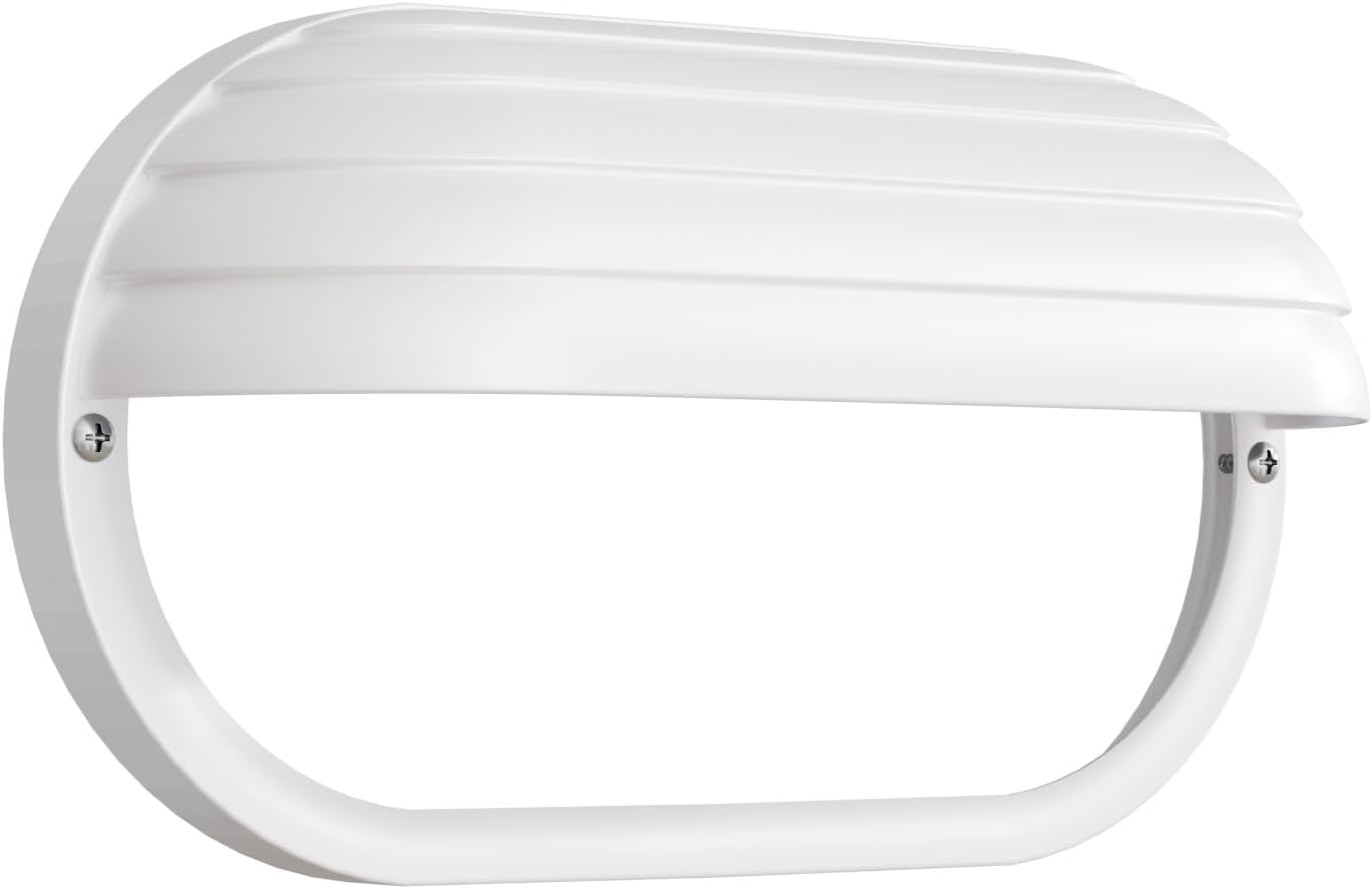 KASTLITE Nautical Wall Light Grid Cage Replacement – Outdoor Marine Bulkhead Fixture Cover for Porch Sauna Garage Boat House & Dock Lights – Weatherproof Composite, Made in USA, Fits FE104, White