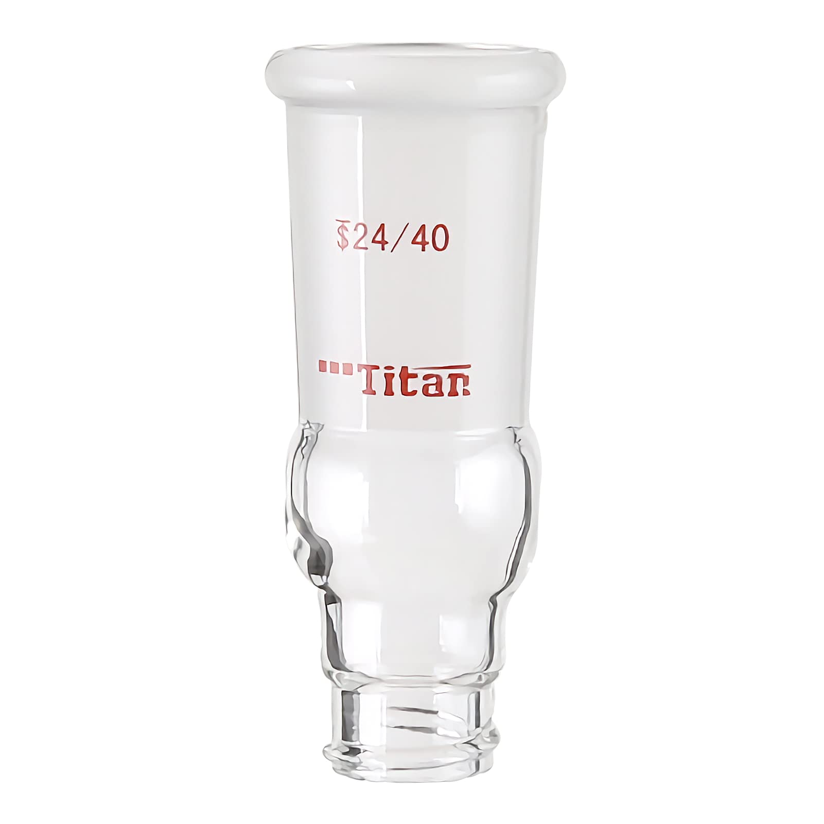 JRLGD Glass Rotary Evaporator Vial Adapter with with 24/40 Upper Joint,Lab Glassware,Pack of 1