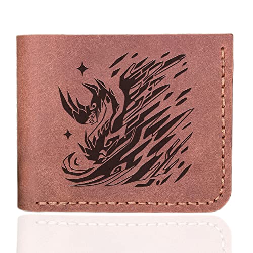 Velkhana MHW Wallet Mens, Christmas Gift for Him, MHW Personalized Mens Leather Wallet, Gamer Gift, Custom Leather Wallet Handmade Husband Gift Boyfriend Gift, Geek Gift s47