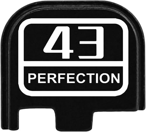 Placa trasera de aluminio anodizado grabado con láser para Glock de 0.354 in 43X y 48 y 43X MOS 48 MOS  Reemplaza la placa de plástico original