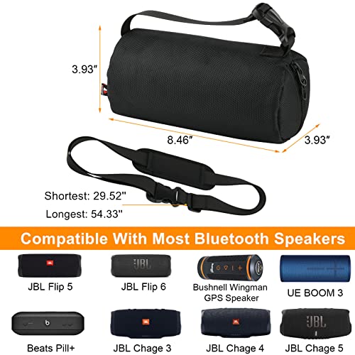 Txesign Travel Carrying Case Handle Bag For Jbl Charge 4/Jbl Charge 5/Jbl Flip 5/Jbl Flip 6/Ultimate Ears Boom 3 Bluetooth Speaker Nylon Crossbody Bag Storage Bag With Shoulder Strap #TOP4