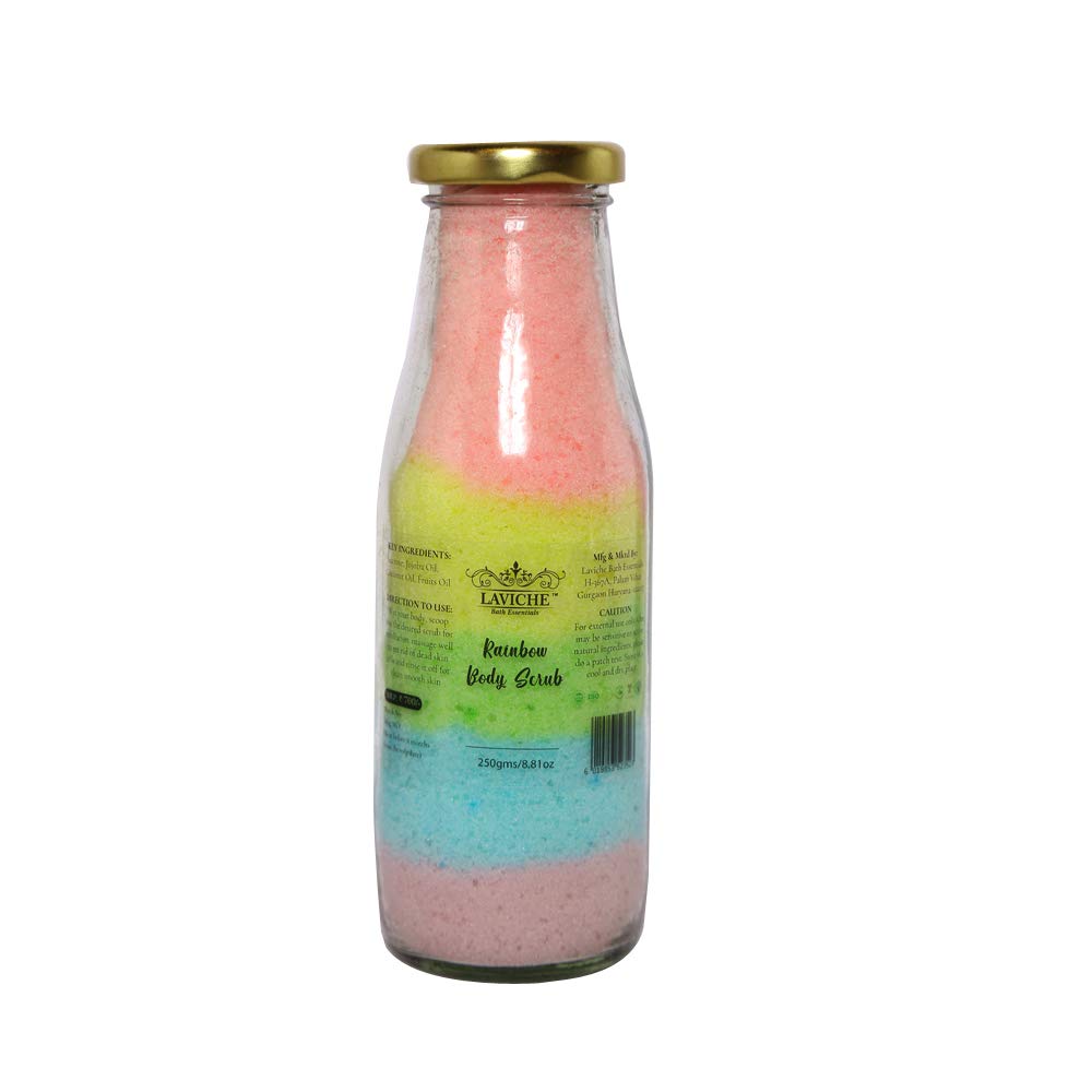 Rainbow Body Scrub Mix Fruit Essential Oils All Skin Type(250g)-image-27