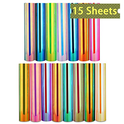 Lya Vinyl Permanent Holographic Opal Craft Vinyl 12 x 12 inchs 15 Sheets/Pack