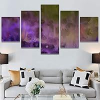 SIGNWIN 5 Panel Canvas Wall Art Modern Art Bohemian Bouquet Colorful Cool Floral Group Multicolor Photography Realism for Home Decorations Ready to Hang - 60