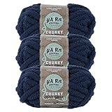 (3 Pack) Lion Brand Yarn 951-109AF AR Workshop Chunky Knit Yarn, Dusk