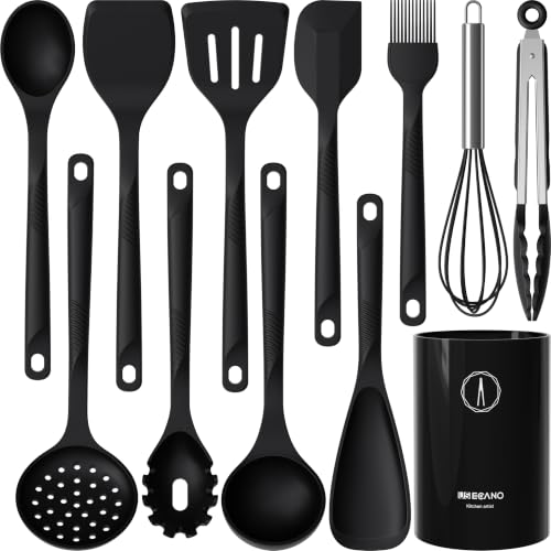 Silicone Cooking Utensils Set - 600°F Heat...
