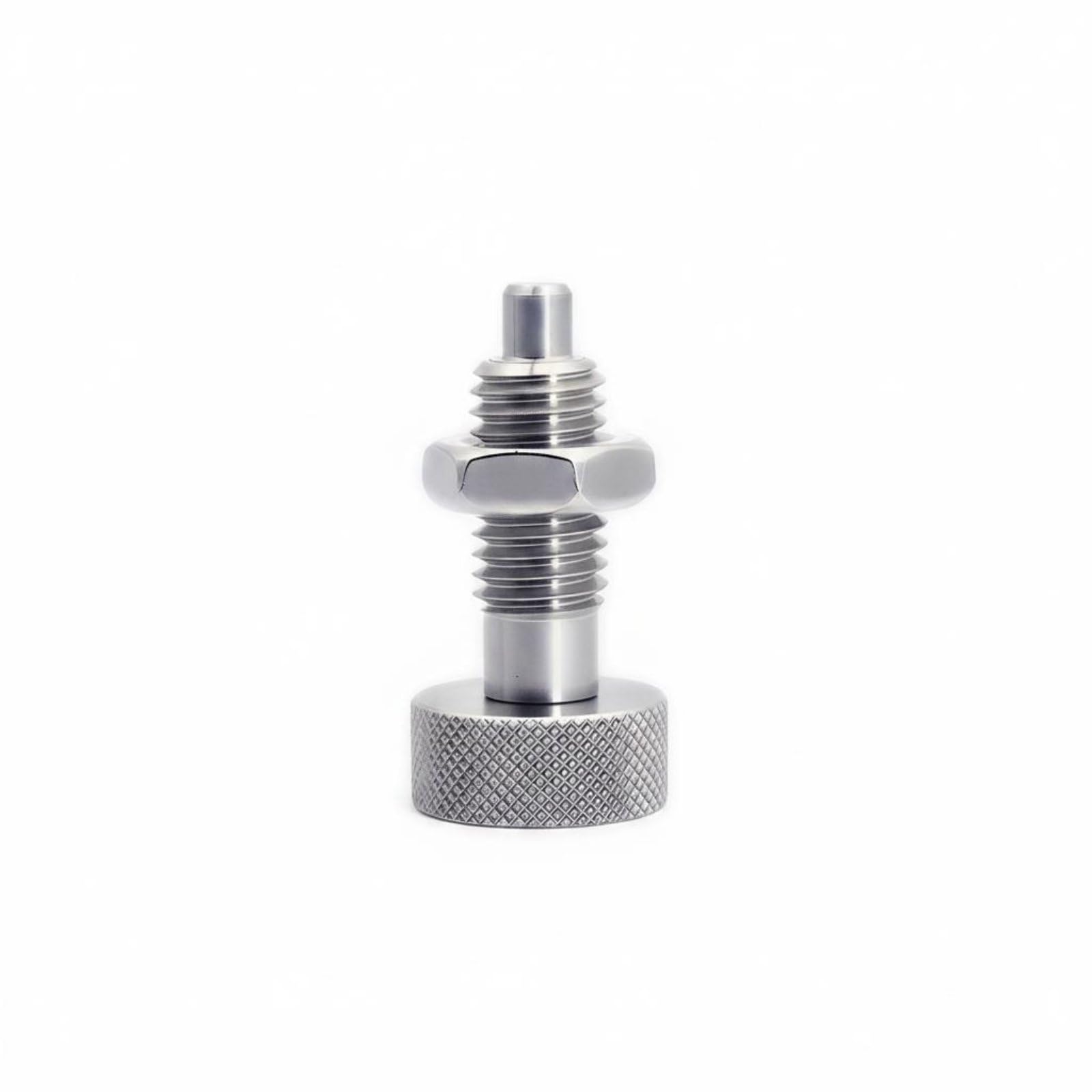 Stainless Steel Self-Locking Indexing Plunger Anti-Corrosion Coil Loaded Plunger Plunger Precision Machined Knurled Head Indexing Plunger Wear-Resistant, M8x1.25-4, Stainless Reset-image-49