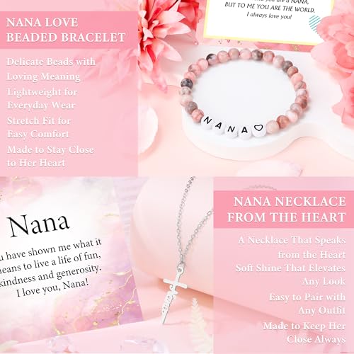 Image of Nana Gifts from Grandkids Nana Birthday Gifts for Women Best Nanas Ever Gift Set from Granddaughter Personalized Great Nanas Favorite Presents Merch Stuff for Happy Birthday Christmas with 16oz Cup