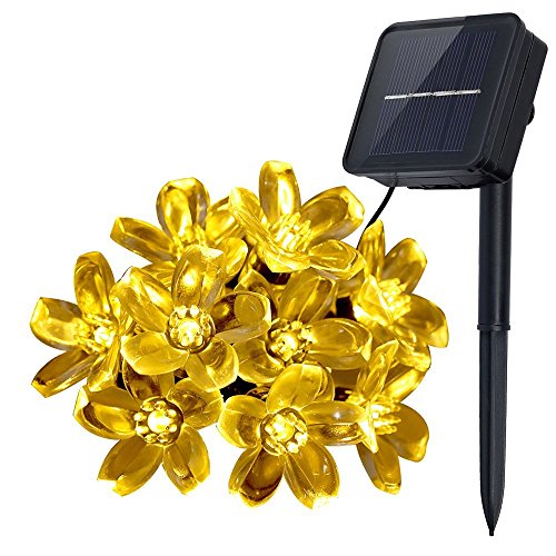 Innoo Tech Solar String Lights, 21ft 50 Led Blossom Flower Fairy Light...