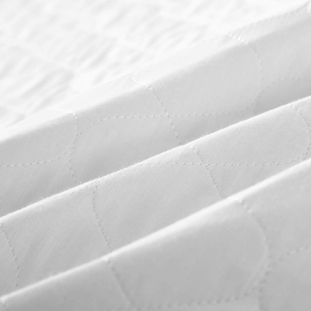 Protector de Colchón Impermeable para Cama Adultos y de Niños - Cubre Colchon con 4 Esquinas Elásticas – Funda de Colchón Microfibra Transpirable Blanco 152 * 203cm