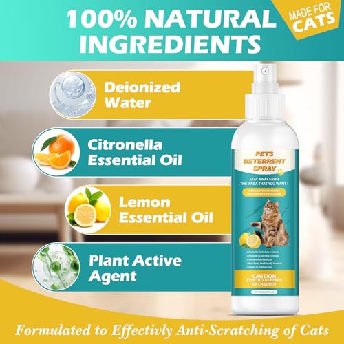Natural Cat Training Spray for Indoor & Outdoor Use, No Trace Formula to Protect Furniture & Garden - Sold Out 4