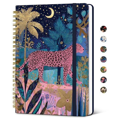 Carnet ligné mignon A5 jungle de minuit idéal au bureau pour la prise de notes des femmes
