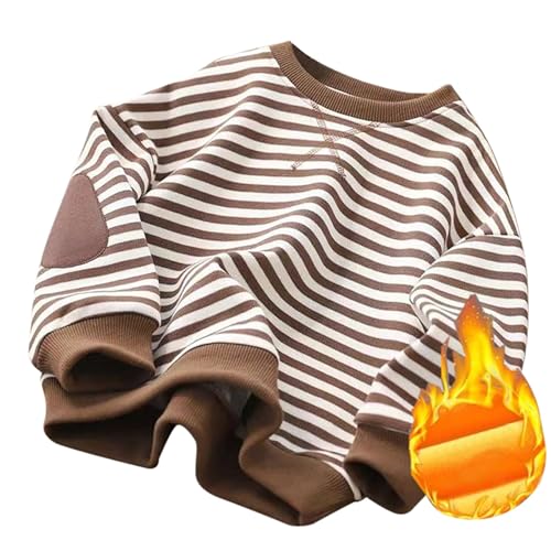 Boys Hoodies & Sweatshirts Classic Striped Pullover Warm Casual Long Sleeve Fleece Sweater for Kids Boys Girls