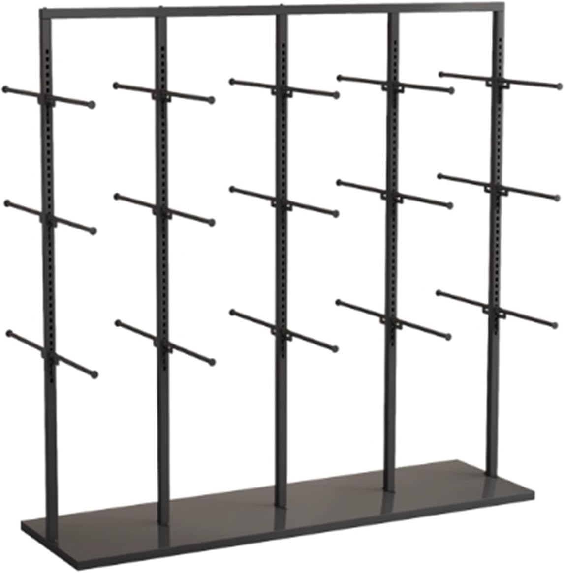 Retail Hanger Organizer Stand, Metal, Thicker Sock Display Rack, Commercial Store Shelf, for Handbags, Wreaths, Hats, Scarves, Jewelry & Crafts, 130cm/51.1in(Black,130 * 40 * 130cm)