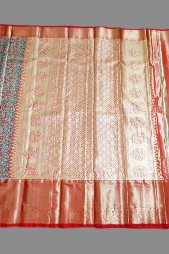 Generic grey dharmavaram silk saree – image 3