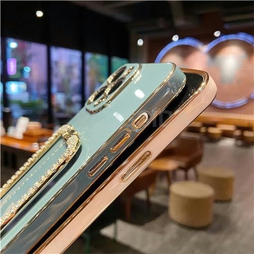 Coque iPhone 14 Plus bleu rigide avec support de téléphone portable flash 3D - 6