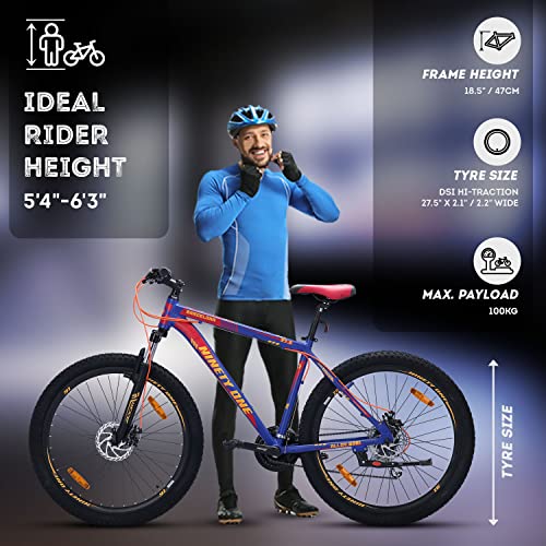 Image of NINETY ONE E Cycle Series (Barcelona - Blue Red, 27.5T - 21 Speed)