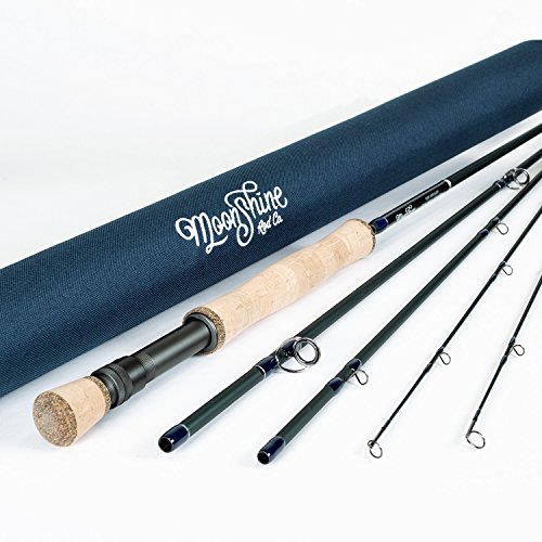 Moonshine Rod Co. The Outcast Series Saltwater Hybrid Fly Fishing Rod (Matte 8wt 9' 4pc) (Best Bonefishing In The Bahamas)