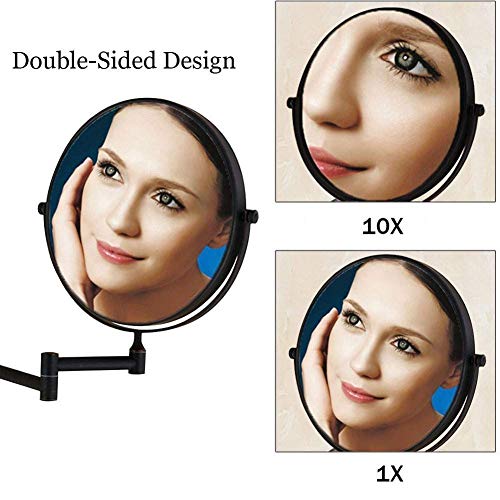 Miroir de maquillage mural extensible JCAKES 8 pouces rond - 3