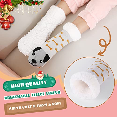 HEARYEBING Kids Slipper Socks Boys Girls Fuzzy Thick Warm Winter Socks Soft Cozy Fleece Lined Socks Indoor Socks3