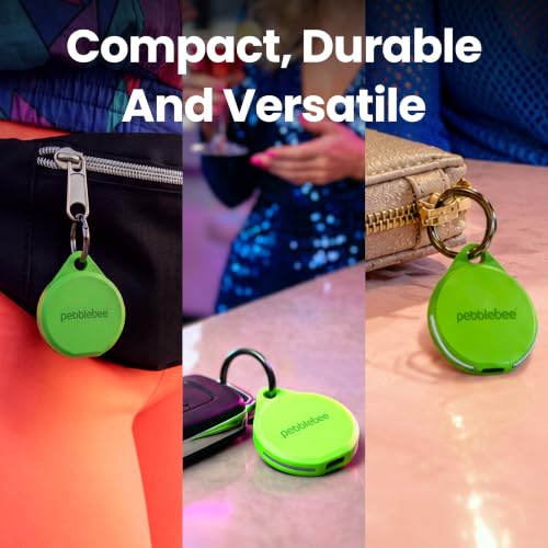 Image of Pebblebee Clip 5 Bluetooth Tracker Tag, 130dB Siren | Techno Lime