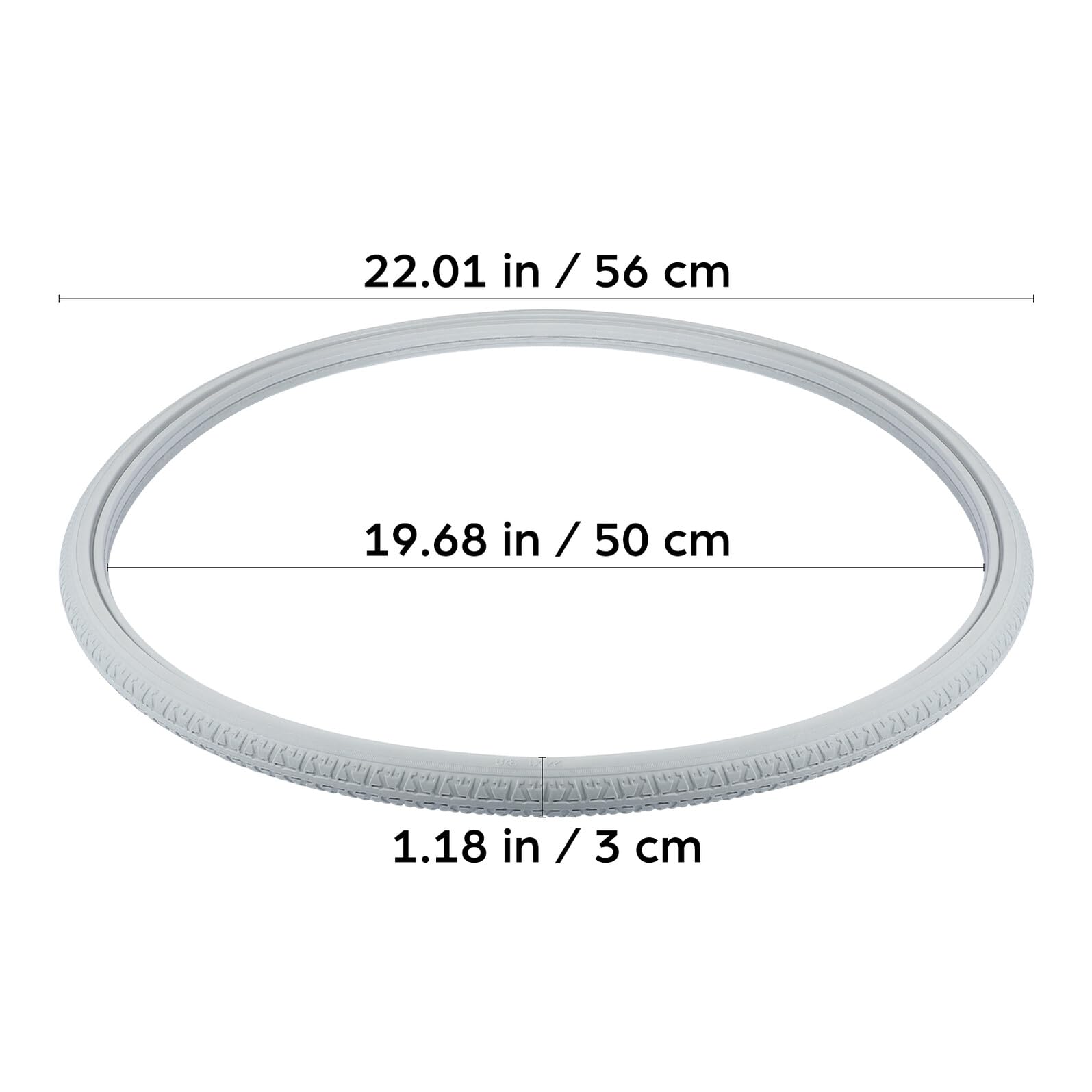 Pu Rollstuhlreifen 24 Zoll Vollreifen als Ersatzteil für Rollstuhl | Pu Material, Luftloses Design, Pannensichere Ausführung, Passend für Viele Rollstuhlmodelle