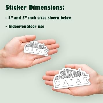 Qatar Vinyl Sticker Decal, 3 inch