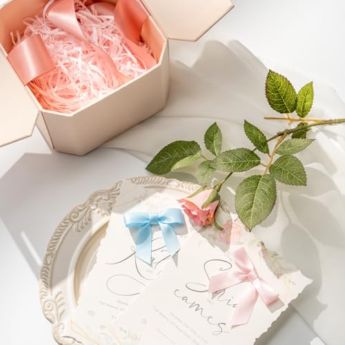 MORSUNBELA 50 Stück Geschenkschleifen Geschenk Schleifen Geschenk Deko für Weihnachten Hochzeiten und Geschenkverpackungen Beige Creme