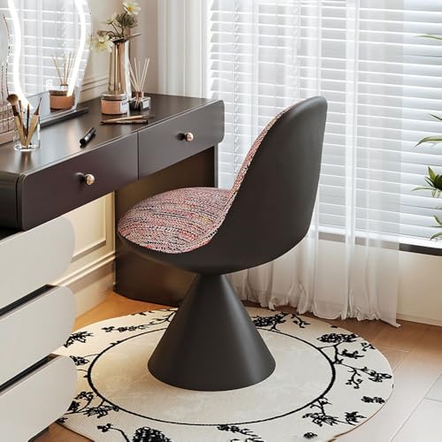 Silla de dormitorio giratoria 360 elegante con respaldo cómodo para tocador 8