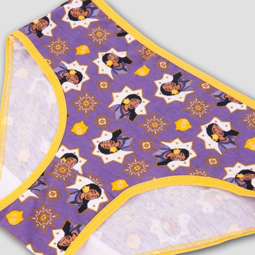 Disney Girls' Wish 100% Combed Cotton 7-Pack Underwear in Sizes 4, 6, 82