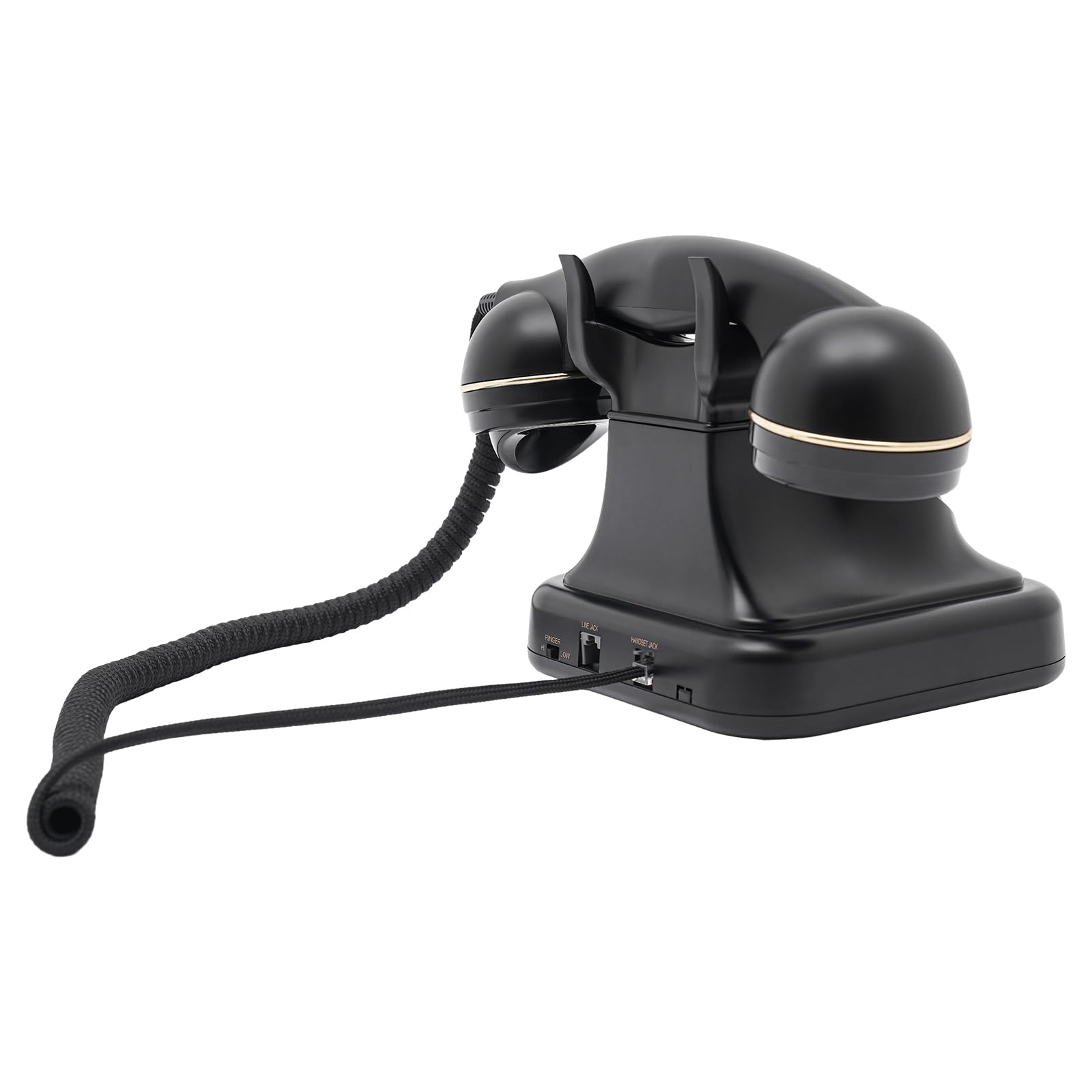 Retro-Festnetztelefon Vintage Telefon Klassisches Schnurgebundenes Tischtelefon mit Wählscheibe und Schnur als Nostalgie Festnetztelefon