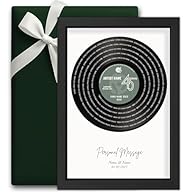Personalised Music Gift: Capture your favourite song and lyrics in a stunning vinyl record design — a thoughtful keepsake for couples, weddings, anniversaries, or music lovers. Custom Design Options: Choose from stylish colour palettes – blush, blue,...