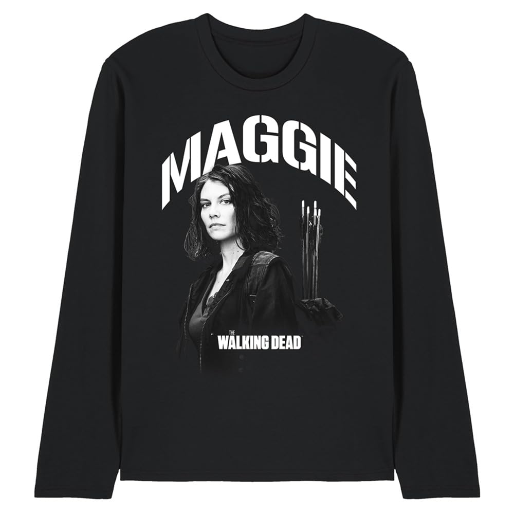 The Walking Dead Maggie Mono Unisex Long Sleeve T Shirt, Black, XX-Large