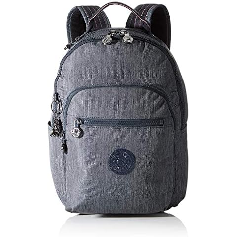 Kipling SEOUL S, Small Backpack with Laptop Protection 13 Inch, 35 cm, 14 L, 0.50 kg, Active Denim Cover