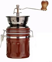 Moedor de Café Moedor de Cafe Moedor De Café Manual Núcleo De Cerâmica Moinho De Café Utensílio De Café Em Grãos Pimenta Moedor De Especiarias Moedor Café (Color : Red, Size : 17 * 8cm)