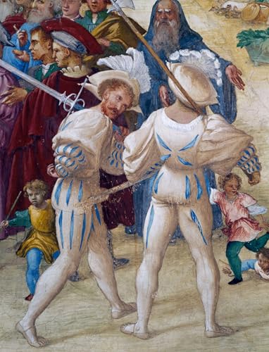 Pintura sobre lienzo Martirio di Santa Barbara, obra clásica detallada en tamaño de 60x90cm