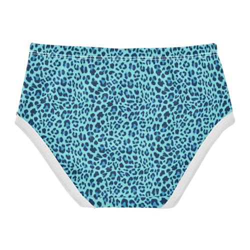 Little Girl Underwear Toddler Panties Kids Undies Blue Leopard Print Soft Cotton Briefs 2T-8Y2