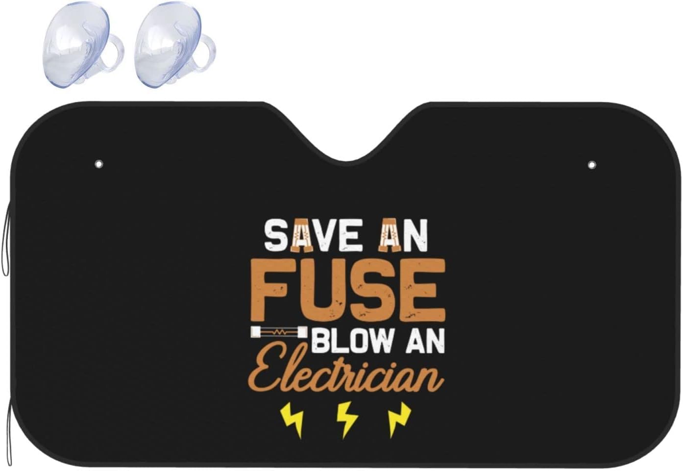 Save Fuse Blow an Electrician Windshield Sun Shade Keep Your Vehicle Cool, for SUV Cars Trucks Universal Sun Shade