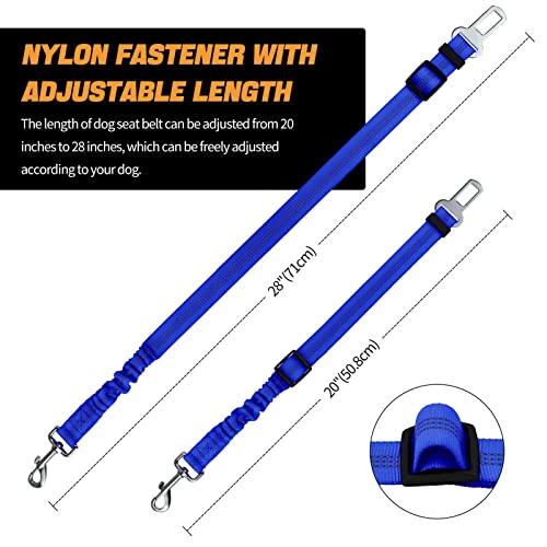 Booomu Dog Seat Belt,Belt For Dogs With Elastic Bungee Buffer,Adjustable Safety Dog Car Harness. (Blue) #TOP1