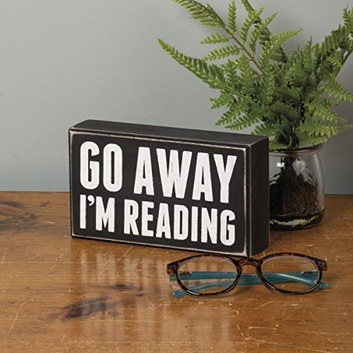 Primitives-by-Kathy-19422-Box-Sign-7-x-4-Im-Reading Primitives by Kathy 19422 Box Sign 7 x 4 Im Reading