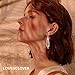 LOVE&CLOVER Earrings for women dangling, Crystal Drop Dangle Earrings Elliptical Ring Teardrop Women Wedding Gift,Rose Gold