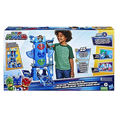 PJ Masks Großes Helden-Hauptquartier, Vorschulspielzeug, Hauptquartier-Spielset mit 2 Action-Figuren, Fahrzeug, für Kids ab 3