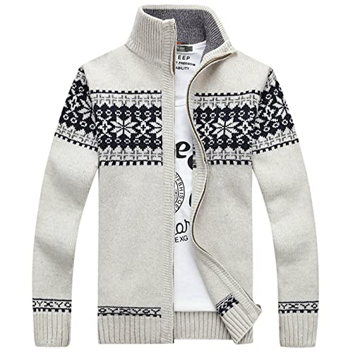 Cardigan de Noël pour hommes fini le froid avec ce pull zippé chaud