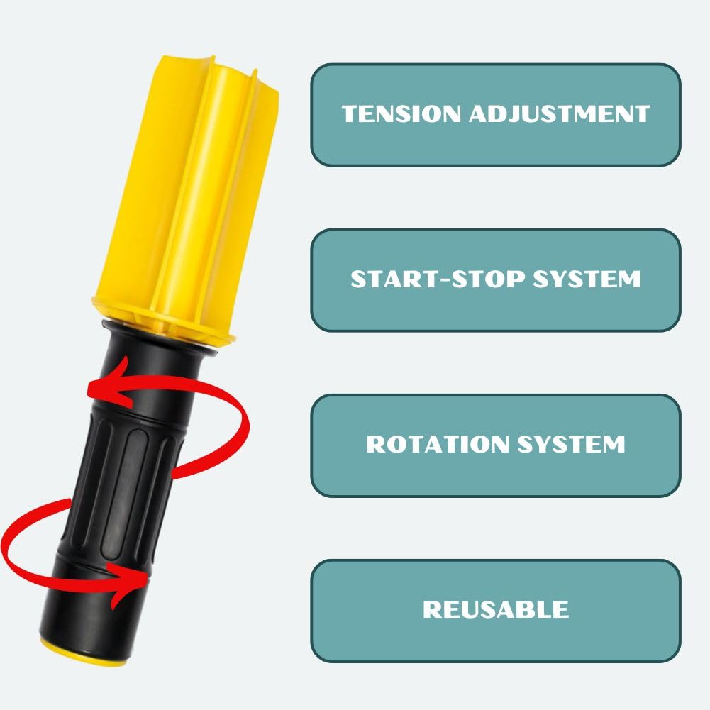 RAGO® Stretchfolie, 1 stuks, mini-rollen, 300 m, 450 g, met afroller/handdispenser, zwarte folie voor meubels, stretchfolie, palletfolie, handfolie, wikkelfolie (9,5 x 9,5 x 24 cm), 300 m lengte