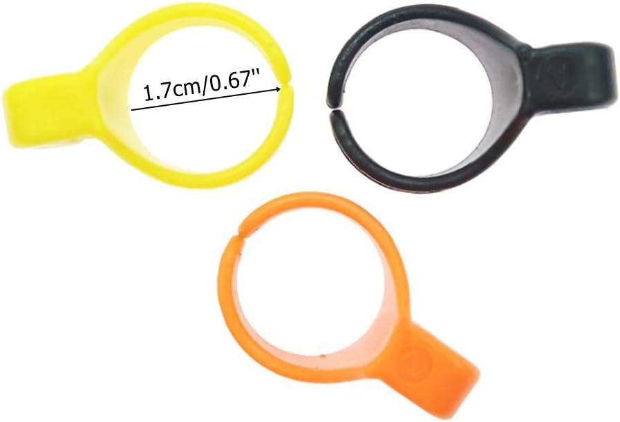 15 Pieces Finger Knife Ring Plastic Quilting Thread Cutter Thimble Sewing Accessories Handcraft DIY Tool with Blade for Cutting Yarn, Fishing Line, Weaving, Mixed Color