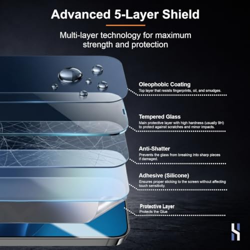 Image of Tempered Glass for Vivo X300 Pro (6.78 Inch) Military Grade 9H Screen Guard, Anti-Scratch, Shatterproof, Edge to Edge Full Coverage - Black Border