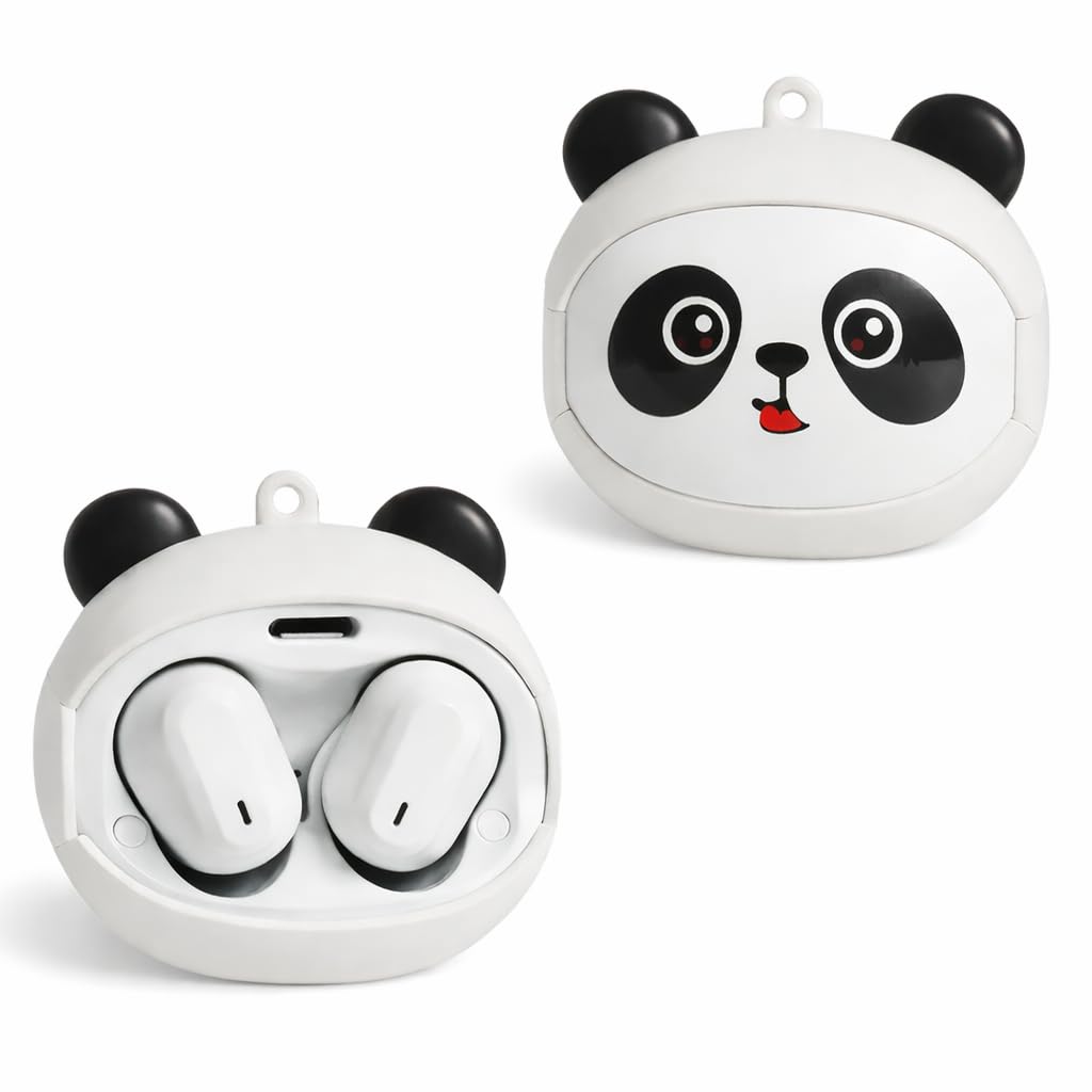 Face Changing Wireless Bluetooth Earphone with Bluetooth 5.4, TWS Headphones, HiFi Sound, 30 Hours Battery Life, Type-C Charging (Panda)-image-20